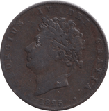 1825 HALFPENNY ( FINE ) - HALFPENNY - Cambridgeshire Coins