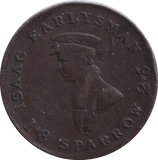 1825 IRONMONGER LONDON FARTHING TOKEN - FARTHING TOKEN - Cambridgeshire Coins