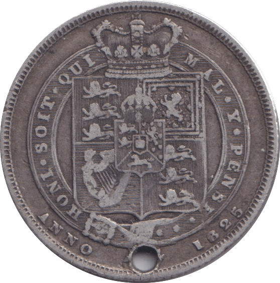 1825 SHILLING ( GF ) HOLED - SHILLING - Cambridgeshire Coins