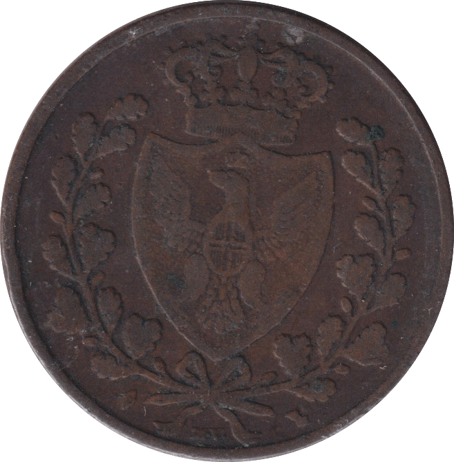 1826 5 CENTESIMI SARDINIA - WORLD COINS - Cambridgeshire Coins