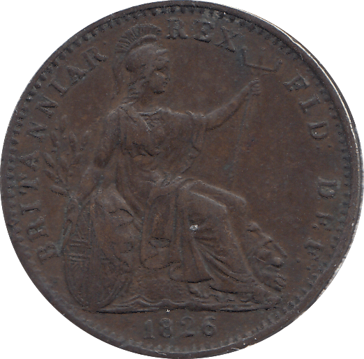 1826 FARTHING ( AUNC ) - FARTHING - Cambridgeshire Coins