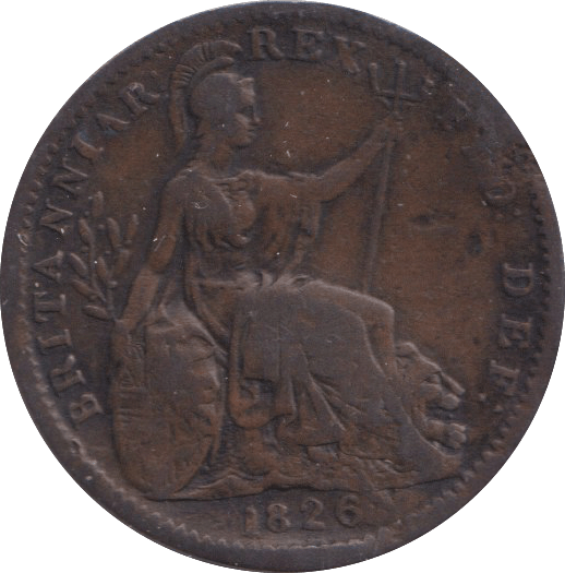 1826 FARTHING ( FINE ) - FARTHING - Cambridgeshire Coins