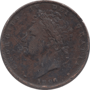 1826 FARTHING ( FINE ) - Farthing - Cambridgeshire Coins