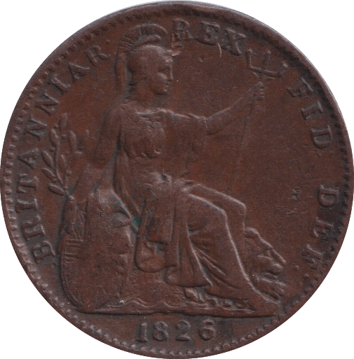 1826 FARTHING ( GVF ) - FARTHING - Cambridgeshire Coins