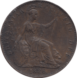 1826 FARTHING ( GVF ) - FARTHING - Cambridgeshire Coins