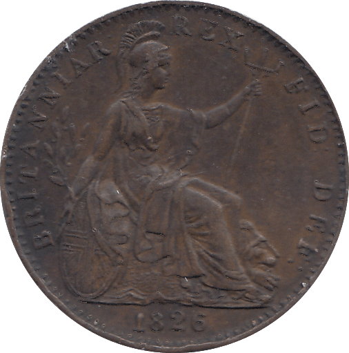 1826 FARTHING ( GVF ) - FARTHING - Cambridgeshire Coins