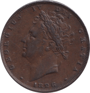 1826 FARTHING ( GVF ) - FARTHING - Cambridgeshire Coins