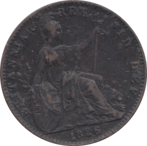 1826 FARTHING ( GVF ) - FARTHING - Cambridgeshire Coins