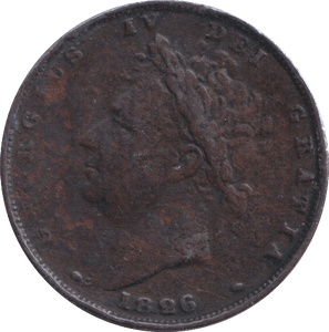 1826 FARTHING ( VF ) - FARTHING - Cambridgeshire Coins