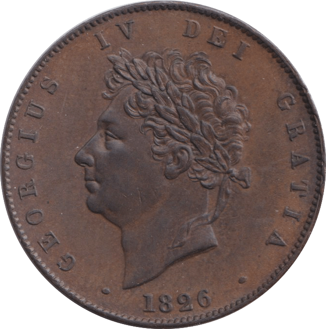 1826 HALFPENNY ( AUNC ) - HALFPENNY - Cambridgeshire Coins