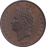 1826 HALFPENNY ( AUNC ) - HALFPENNY - Cambridgeshire Coins
