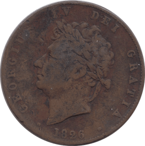 1826 HALFPENNY ( FINE ) - Halfpenny - Cambridgeshire Coins