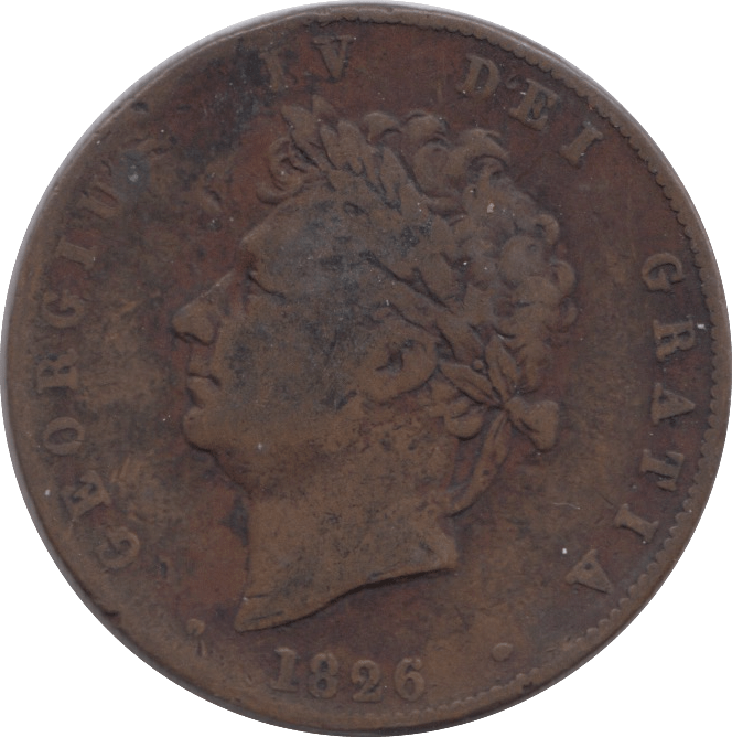 1826 HALFPENNY ( FINE ) - Halfpenny - Cambridgeshire Coins