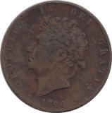 1826 HALFPENNY ( FINE ) - Halfpenny - Cambridgeshire Coins