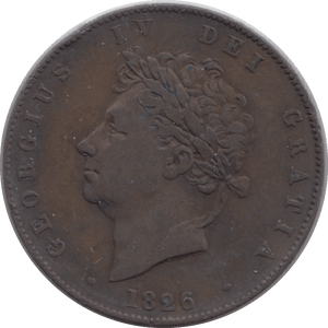 1826 HALFPENNY ( FINE ) - Halfpenny - Cambridgeshire Coins