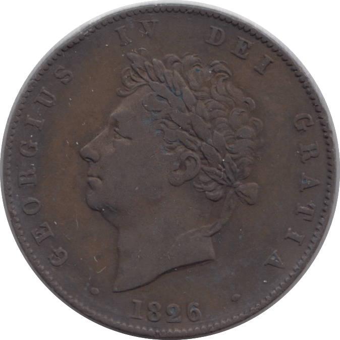 1826 HALFPENNY ( FINE ) - Halfpenny - Cambridgeshire Coins