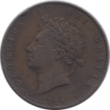 1826 HALFPENNY ( FINE ) - Halfpenny - Cambridgeshire Coins