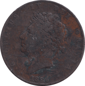 1826 HALFPENNY ( FINE ) - HALFPENNY - Cambridgeshire Coins