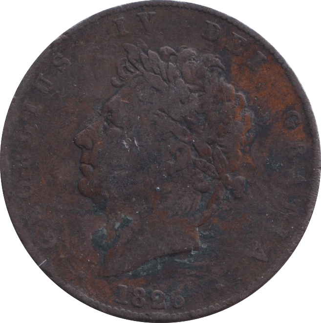 1826 HALFPENNY ( FINE ) - HALFPENNY - Cambridgeshire Coins