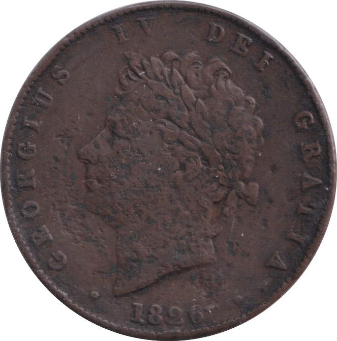 1826 HALFPENNY ( FINE ) - HALFPENNY - Cambridgeshire Coins