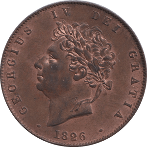 1826 HALFPENNY ( UNC ) - HALFPENNY - Cambridgeshire Coins