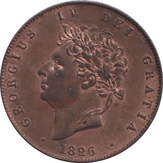 1826 HALFPENNY ( UNC ) - HALFPENNY - Cambridgeshire Coins