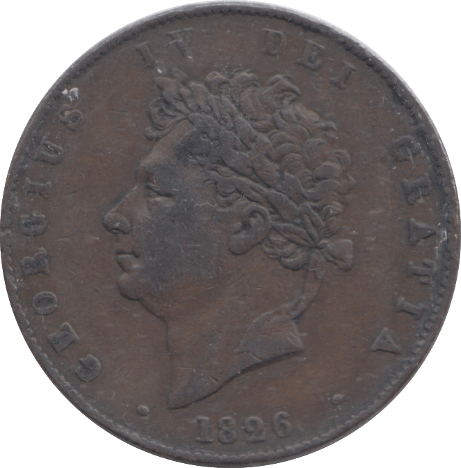 1826 HALFPENNY ( VF ) - HALFPENNY - Cambridgeshire Coins