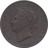 1826 HALFPENNY ( VF ) - HALFPENNY - Cambridgeshire Coins