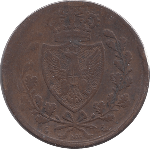 1826 ITALY FIVE CENTESIMI - WORLD COINS - Cambridgeshire Coins