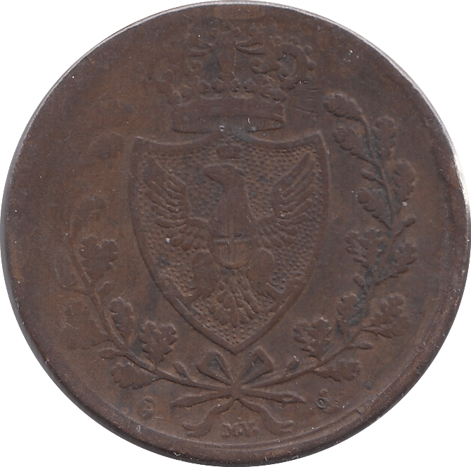 1826 ITALY FIVE CENTESIMI - WORLD COINS - Cambridgeshire Coins