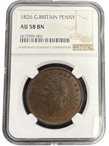 1826 NGC PENNY AU 58 BN - NGC GOLD COINS - Cambridgeshire Coins
