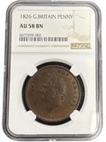 1826 NGC PENNY AU 58 BN - NGC GOLD COINS - Cambridgeshire Coins