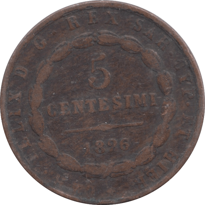 1826 SARDINIA 10 CENTESIMI - WORLD COINS - Cambridgeshire Coins