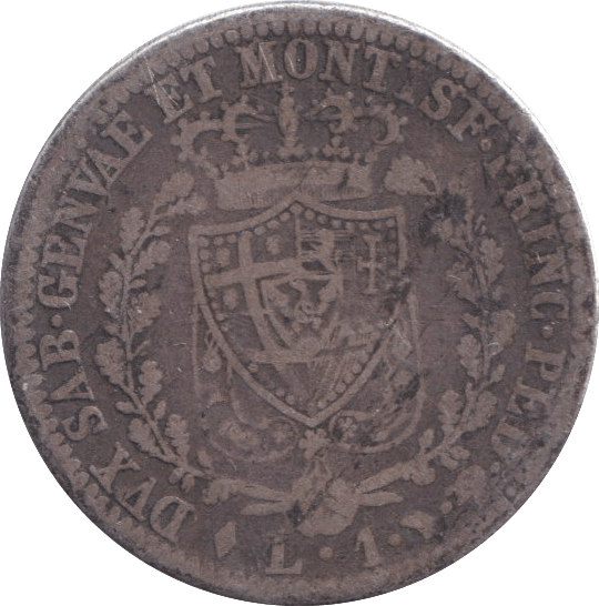 1826 SILVER LIRA SARDINIA - SILVER WORLD COINS - Cambridgeshire Coins
