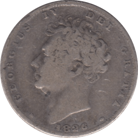 1826 SIXPENCE ( FAIR ) - Sixpence - Cambridgeshire Coins