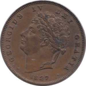 1827 FARTHING ( AUNC ) - Farthing - Cambridgeshire Coins