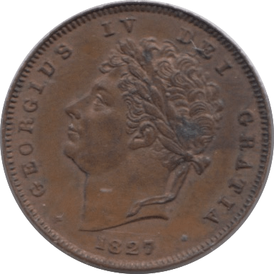1827 FARTHING ( AUNC ) - Farthing - Cambridgeshire Coins