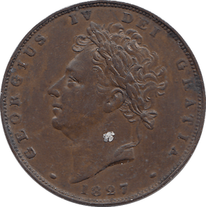 1827 FARTHING ( AUNC ) - FARTHING - Cambridgeshire Coins