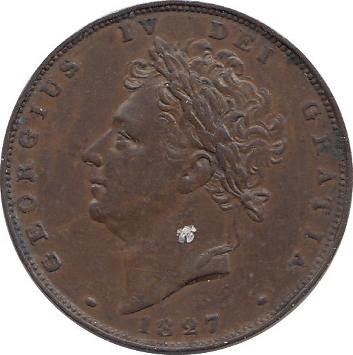 1827 FARTHING ( AUNC ) - FARTHING - Cambridgeshire Coins