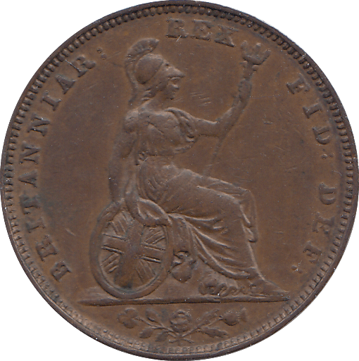 1827 FARTHING ( AUNC ) - FARTHING - Cambridgeshire Coins