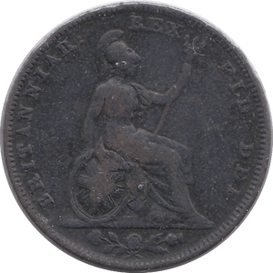 1827 FARTHING ( FINE ) - Farthing - Cambridgeshire Coins