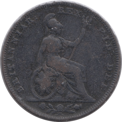 1827 FARTHING ( FINE ) - Farthing - Cambridgeshire Coins