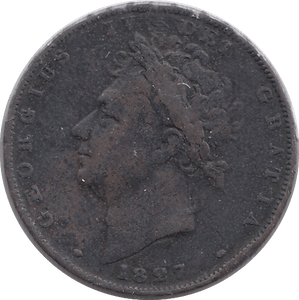1827 FARTHING ( FINE ) - Farthing - Cambridgeshire Coins