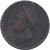 1827 FARTHING ( FINE ) - Farthing - Cambridgeshire Coins
