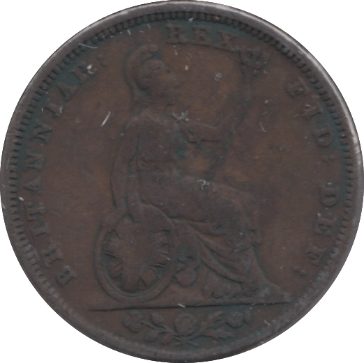 1827 FARTHING ( FINE ) - Farthing - Cambridgeshire Coins