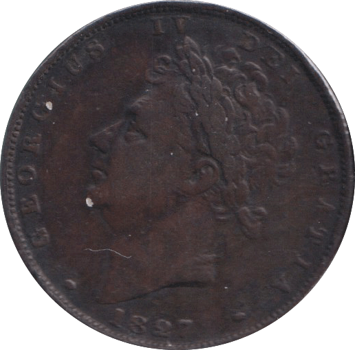 1827 FARTHING ( GF ) - FARTHING - Cambridgeshire Coins
