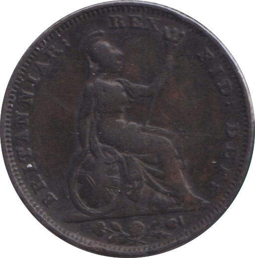 1827 FARTHING ( GF ) - FARTHING - Cambridgeshire Coins
