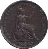1827 FARTHING ( GVF ) - FARTHING - Cambridgeshire Coins