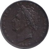 1827 FARTHING ( GVF ) - FARTHING - Cambridgeshire Coins