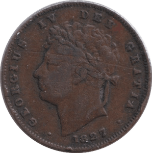 1827 HALF FARTHING ( GF ) - WORLD COINS - Cambridgeshire Coins